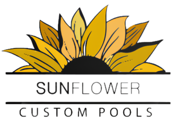 Sunflower custom pools logo
